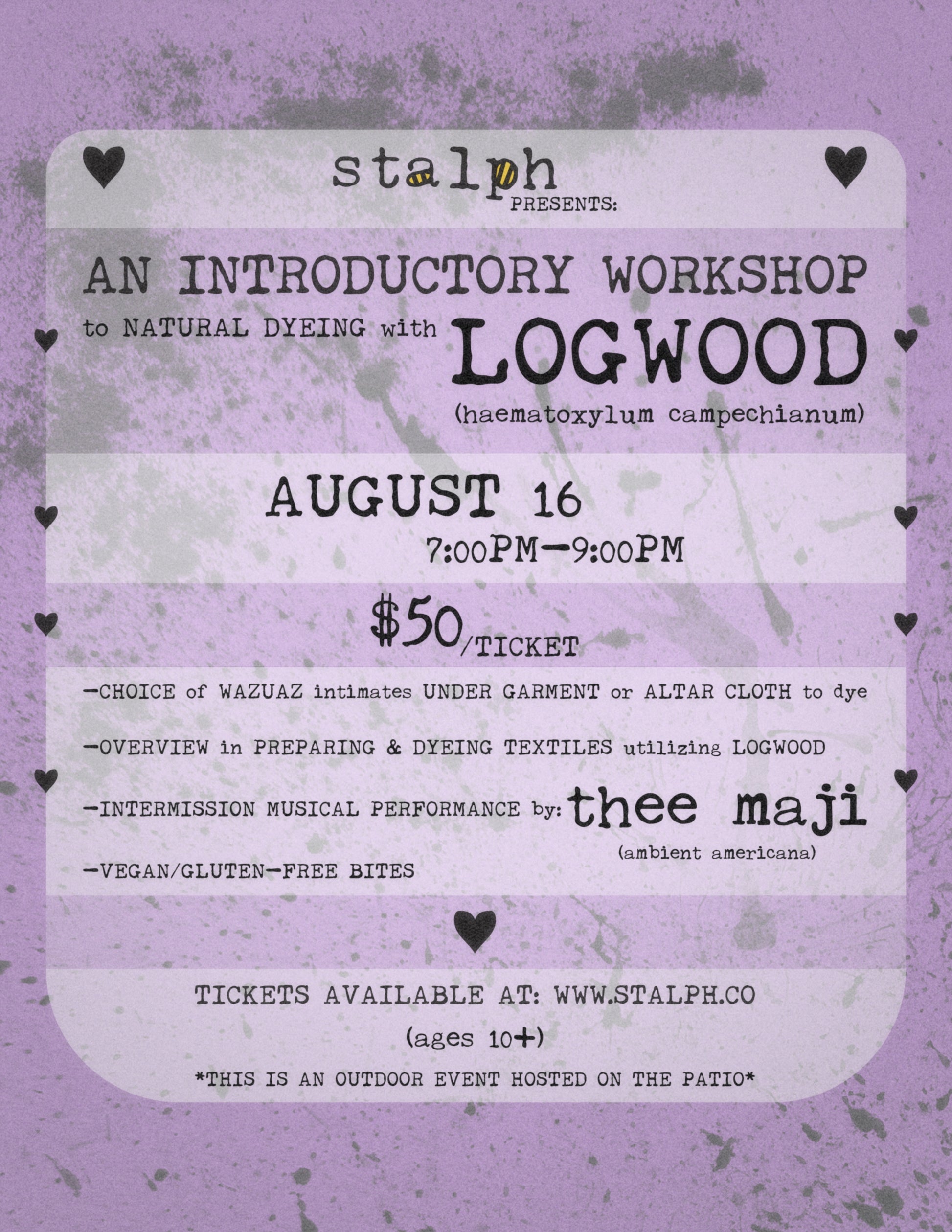 An Introductory Workshop to Natural Dyeing with Logwood
