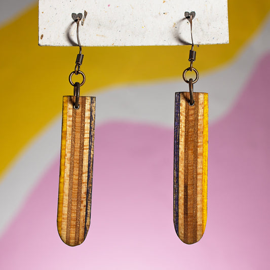 wood(ears) Recycled Skateboard Earrings II